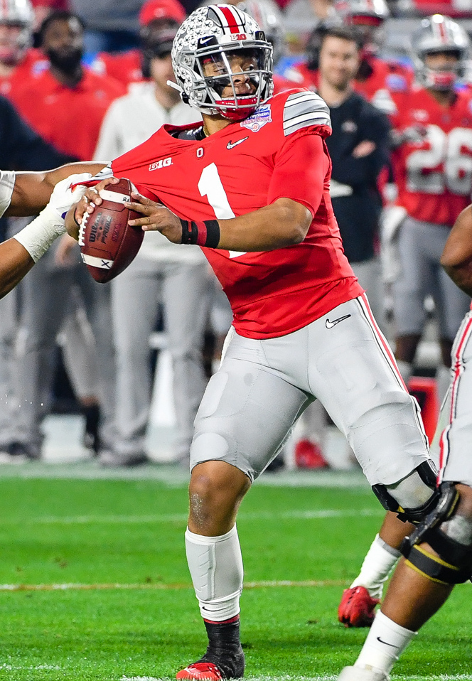 Justin Fields quarterback during the 2019 Fiesta Bowl